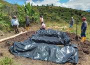 Construction of one of 54 Vermicompost systems at Cueva de los Llanos as part of a 2022 Seeds grant
